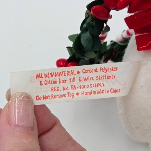 Annalee 2005 Christmas Mouse Green Hat Candy Canes Read - Picture 13 of 16